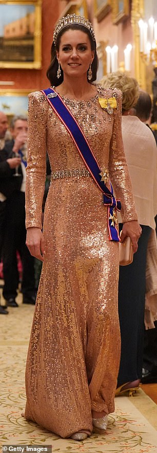 Kate wore the dress to the diplomatic reception in December 2023