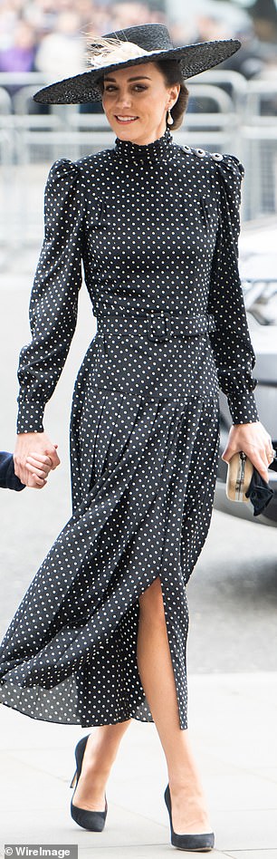 It was similar to Kate's 2022 Alessandra Rich dress, worn at Prince Philip's memorial