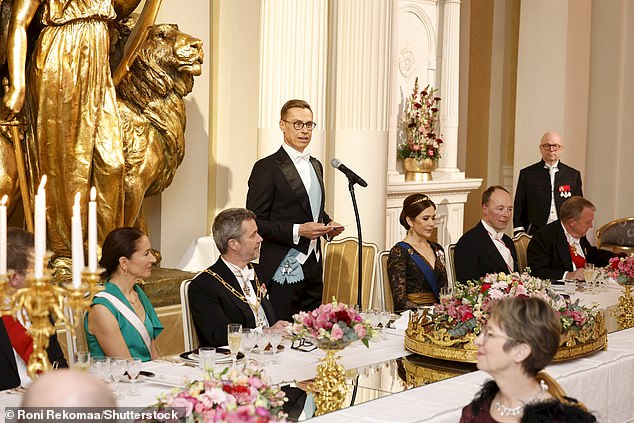 President Alexander Stubb stood up to make a speech at the beginning of the gala dinner