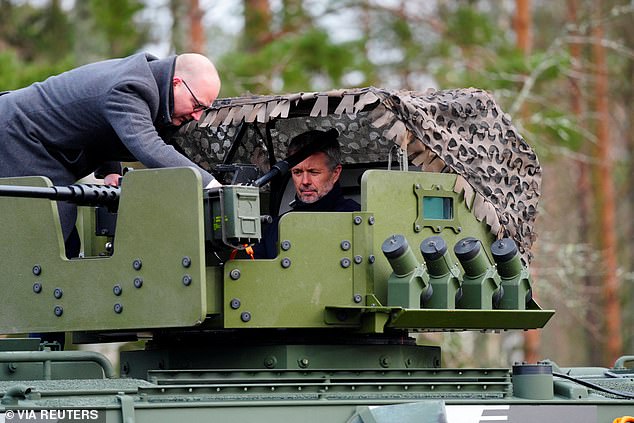 Denmark's King Frederik visits Porkkala Garrison in Upinniemi, Finland