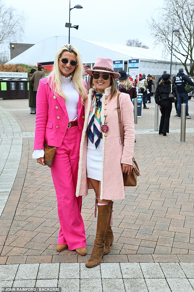 Pretty in pink! While a pair of racegoers both decided to wear pink for Style Wednesday, they chose very different hues of the colour while tying their looks together with matching suede brown boots