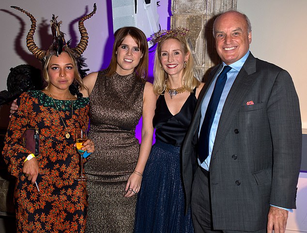 Pictured: Ayesha Shand, Princess Eugenie of York, Ruth Powys and Nicholas Coleridge at the opening night of Conservation Couture: The Animal Ball Collection on October 25, 2016, in London