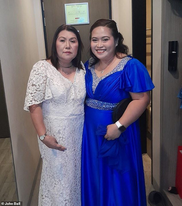 Anita pictured in her wedding dress ahead of a £2,000 ceremony surrounded by friends and family