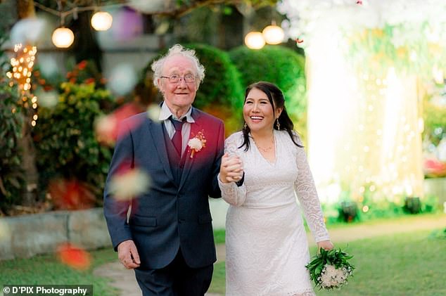 The granddad flew back to the Philippines in August 2023 and the pair were married that September