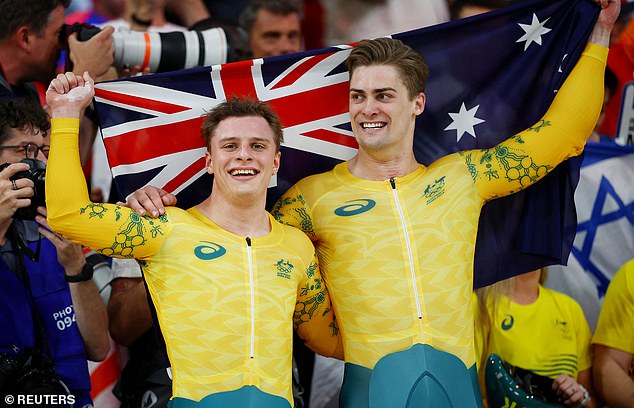 Richardson (left) caused a stir last August when he switched his allegiance from Australia, the nation he won three medals with at the Paris Olympics, to Britain