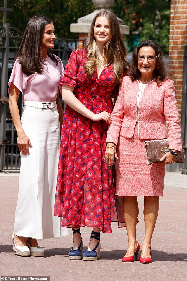 Paloma largely tries to stay out of the spotlight - however she does attend some Royal Family gatherings, including her granddaughter Infanta Sofia's confirmation on May 25, 2023 (pictured with Letizia and Sofia)