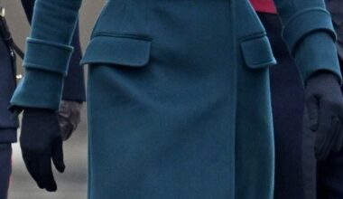 The Princess of Wales made a triumphant return to the Irish Guards’ St Patrick’s Day parade, keeping to tradition in an elegant head-to-toe green ensemble that paid homage to the occasion. The strong shoulders of the tailored coat lent a sharp, military-inspired edge, a fitting nod to her role as honorary Colonel of the regiment
