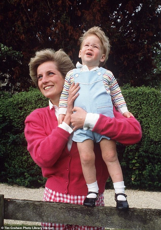 According to Seward Harry saw his 'spare' title as a licence to do almost whatever he wanted. A young Harry and Diana are seen smiling together