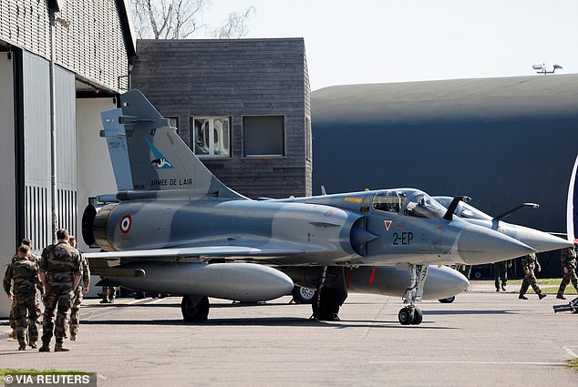 Macron said the French government would order more Rafale fighter jets from aerospace company Dassault Aviation to replace its ageing fleet of Mirage jets (pictured)