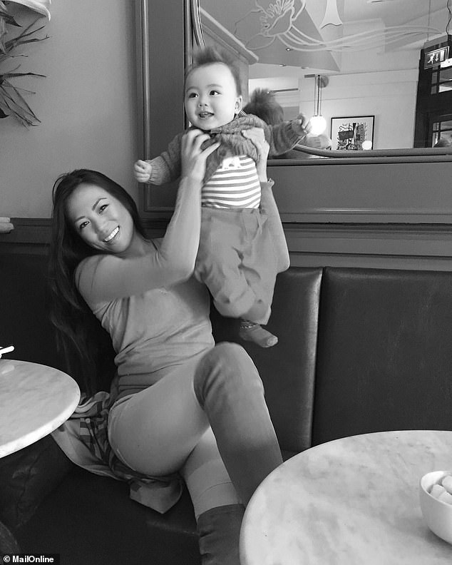 Dara Huang, 42, has taken to Instagram to post several pictures of herself with her son Christopher 'Wolfie' Woolf Mapelli Mozzi for his birthday.