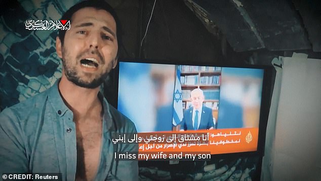 Hamas has released a sickening video of an Israeli hostage begging for his life before threatening 'time is running out' in a haunting message