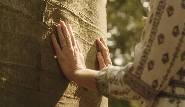 Earlier on Sunday, the Princess of Wales had shared her own Mother's Day message in a video montage filmed in nature (pictured)