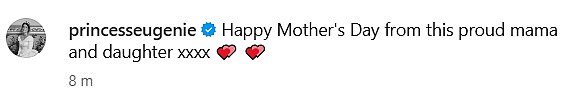 The sweet post paid tribute to her sons and her own mother Fergie