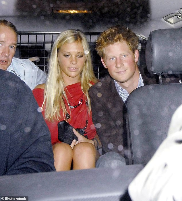 She was often pictured with Harry after emerging from nightclubs together. Pictured after a spending the evening at the Mahiki club in London in 2007
