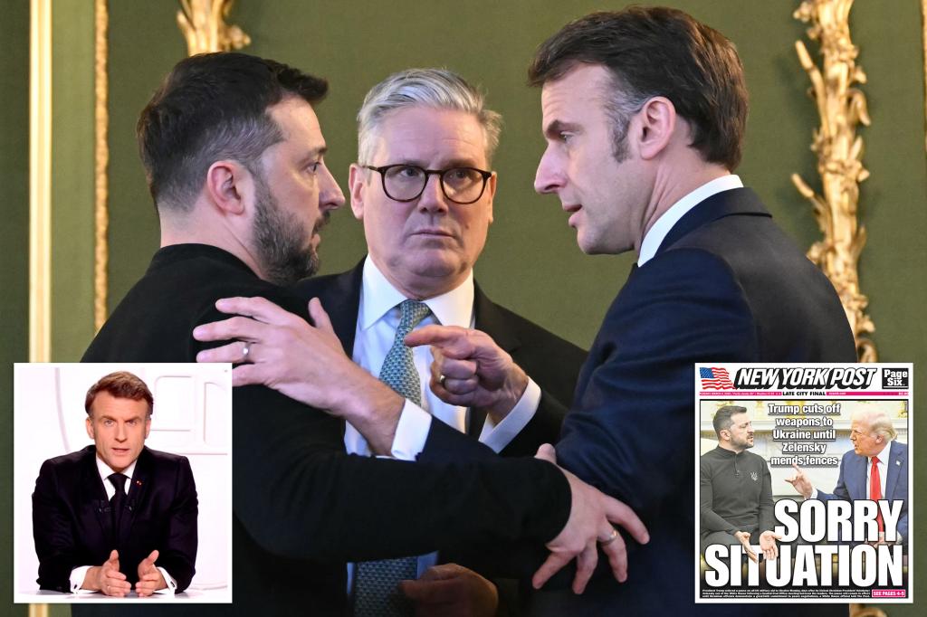 France's Macron says Europe must be ready to defend Ukraine without US