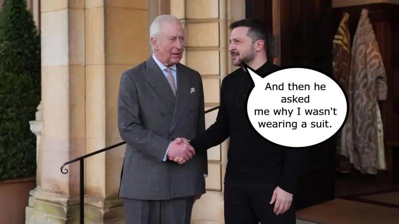 Zelenskyy meeting the King