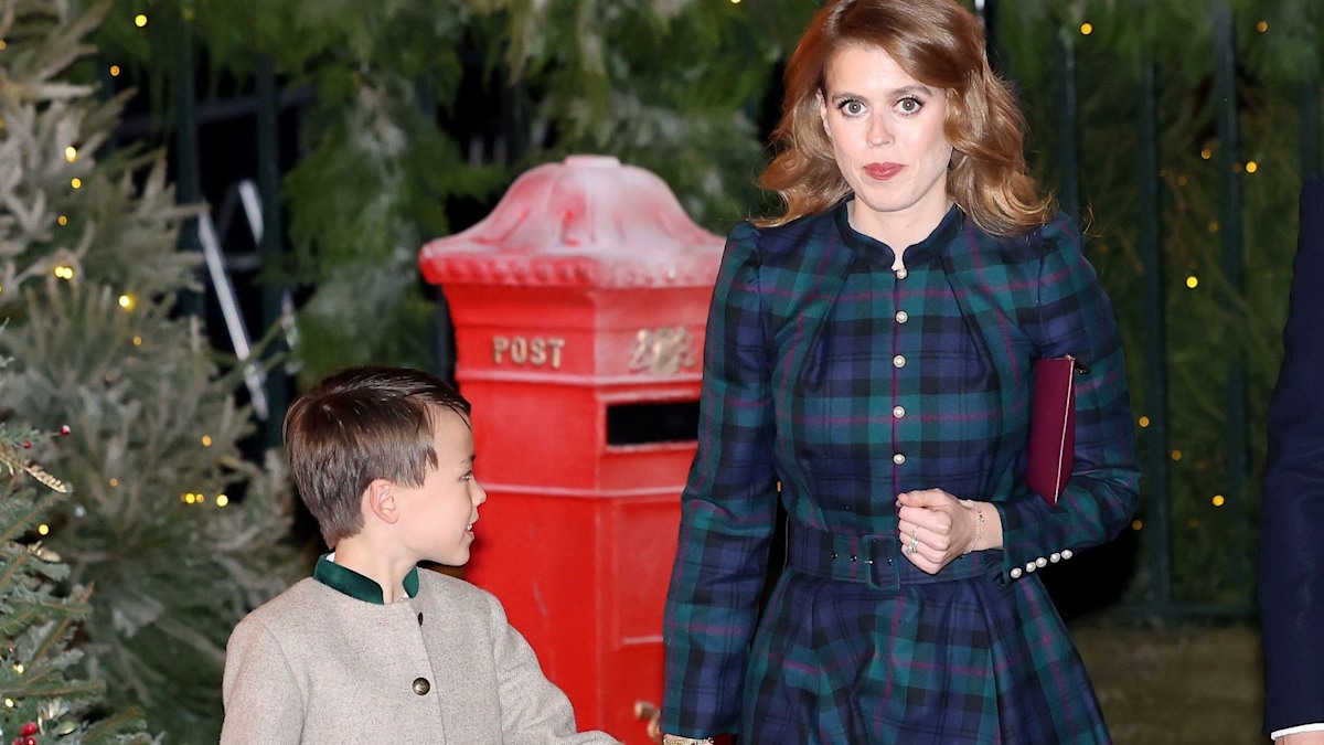 Princess Beatrice's stepson reveals very British accent as he decorates magical Christmas tree