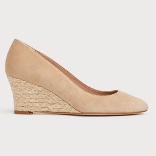 L K Bennett Eevi Beige Suede Wedges