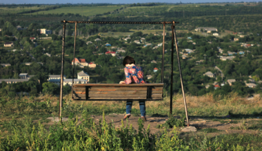 A girl from Chisinau as a tourist in Tipova village