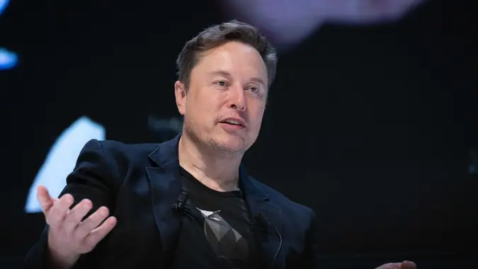 Elon Musk, Chief Technology Officer of X, spoke onstage during the 