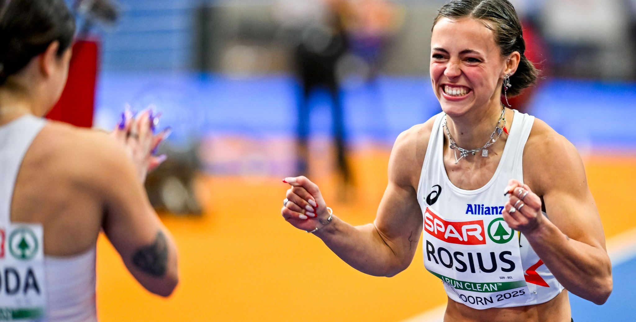 Rani Rosius at the European Indoor Championships in Apeldoorn, the Netherlands © BELGA PHOTO ERIC LALMAND