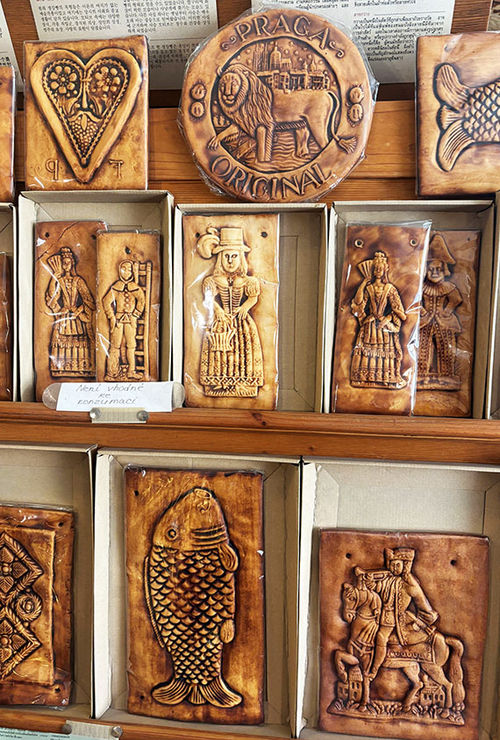 Cesky Pernik sells gingerbread artwork, continuing a medieval tradition of decorating homes with the baked good. Cesky Pernik sells gingerbread artwork, continuing a medieval tradition of decorating homes with the baked good.