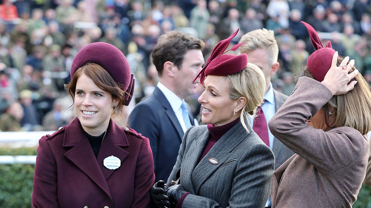 Zara Tindall and Princess Eugenie take their style inspiration from the Princess of Wales as the royal cousins twin at Cheltenham