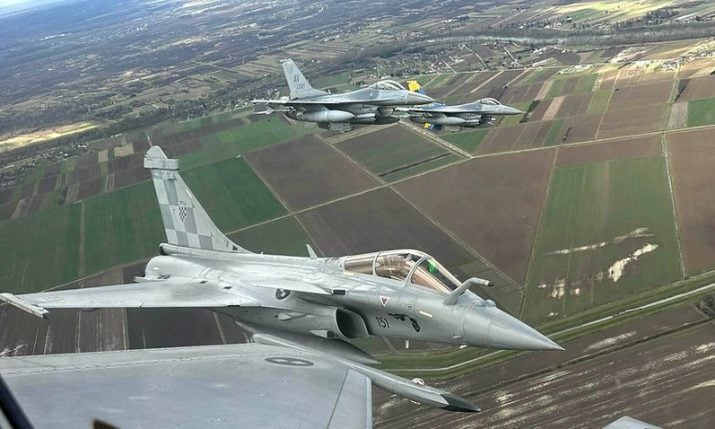 VIDEO: Croatian rafales and American F-16s take to the skies together in Croatia