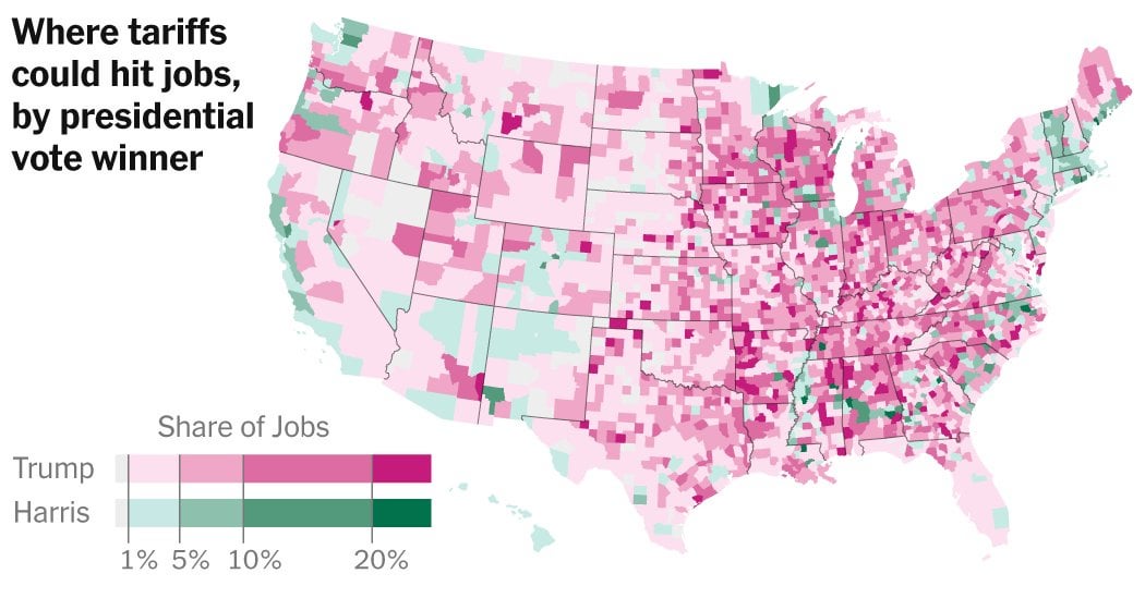 Trade War Retaliation Will Hit Trump Voters Hardest