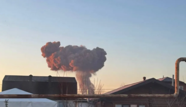 Russia's Engels air base ablaze after Ukrainian drone strike, Kyiv says