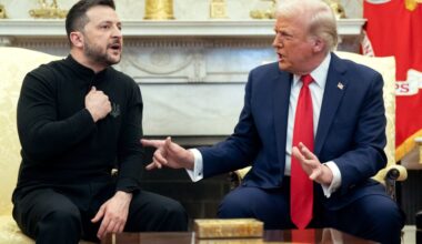 US President Donald Trump and Ukraine's President Volodymyr Zelensky meet in the Oval Office of the White House in Washington, DC, February 28, 2025. Zelensky and Trump openly clashed in the White House on February 28 at a meeting where they were due to sign a deal on sharing Ukraine's mineral riches and discuss a peace deal with Russia. "You're not acting at all thankful. It's not a nice thing," Trump said. "It's going to be very hard to do business like this," he added.