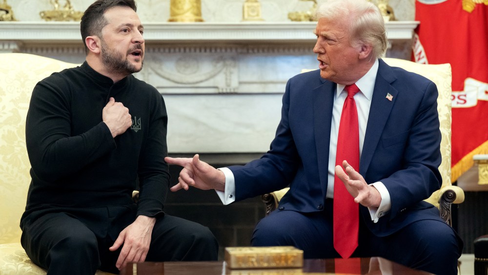 US President Donald Trump and Ukraine's President Volodymyr Zelensky meet in the Oval Office of the White House in Washington, DC, February 28, 2025. Zelensky and Trump openly clashed in the White House on February 28 at a meeting where they were due to sign a deal on sharing Ukraine's mineral riches and discuss a peace deal with Russia. "You're not acting at all thankful. It's not a nice thing," Trump said. "It's going to be very hard to do business like this," he added.