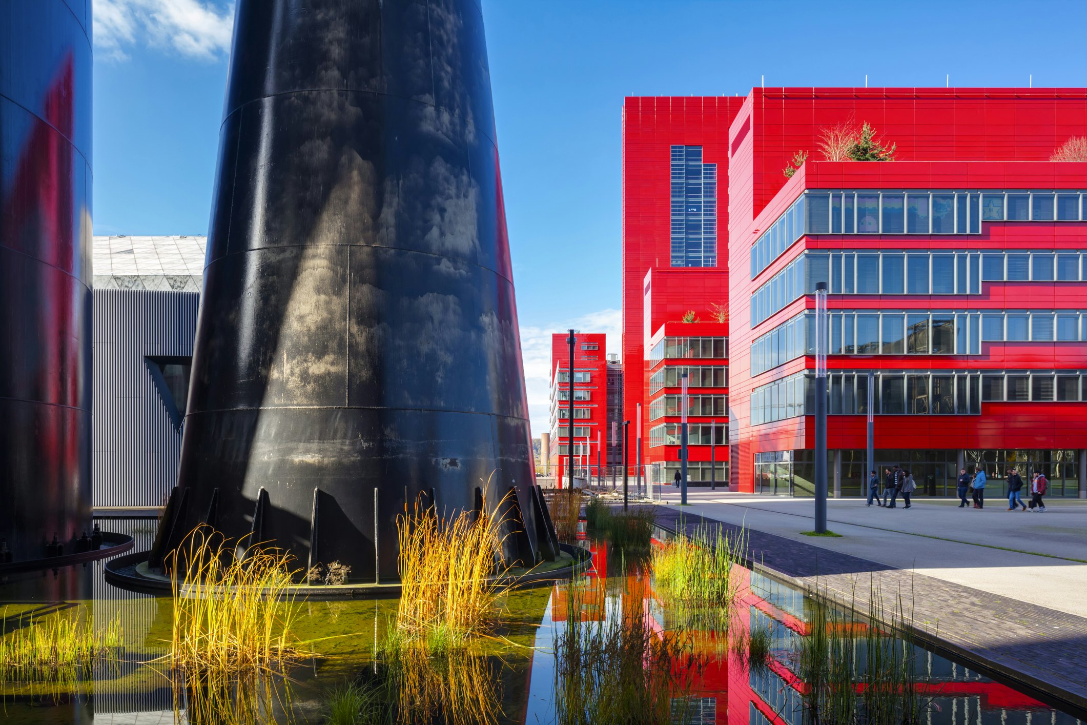 The redeveloped blast furnace at Belval in Luxembourg.