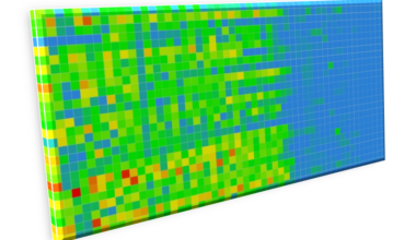 Part of an infectious disease heat map