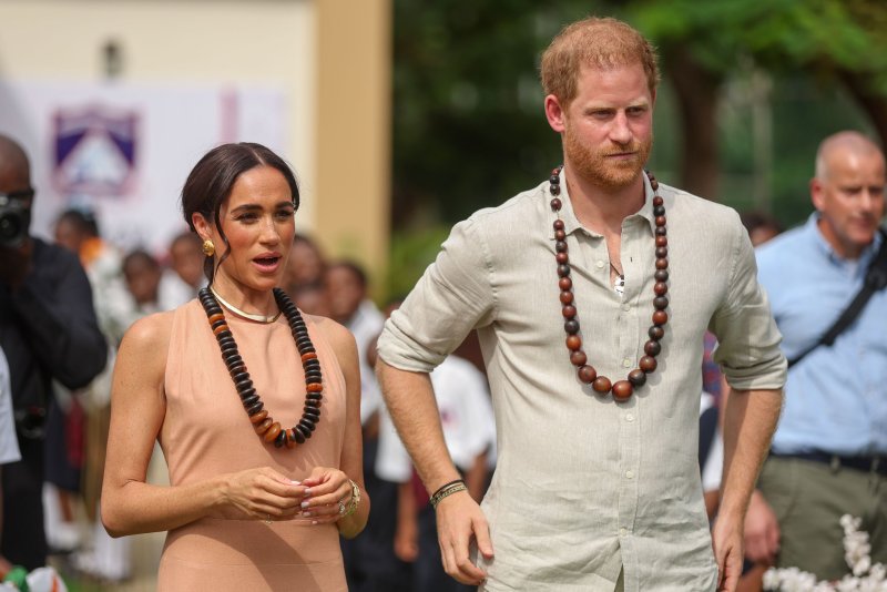 Prince Harry, the Duke of Sussex, and Meghan, Duchess of Sussex, visit the Lightway Academy, a primary and secondary school in Abuja, Nigeria, on May 10, 2024. File Photo by Afolabi Sotunde/EPA-EFE