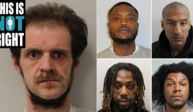 The faces of the men who have been convicted of harming women and girls