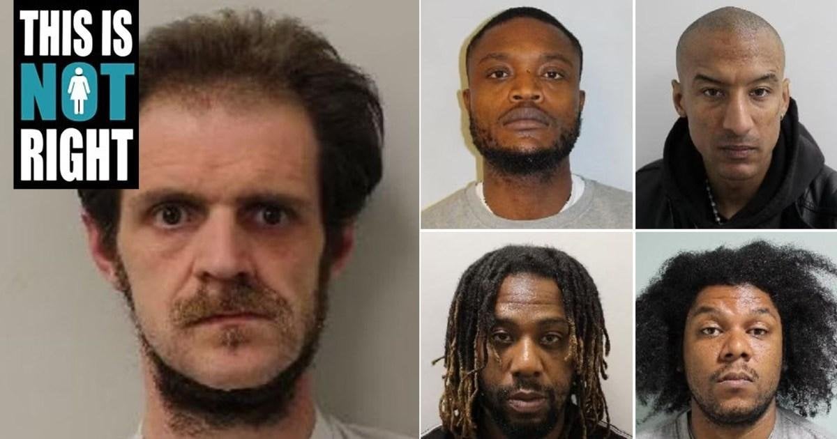 The faces of the men who have been convicted of harming women and girls
