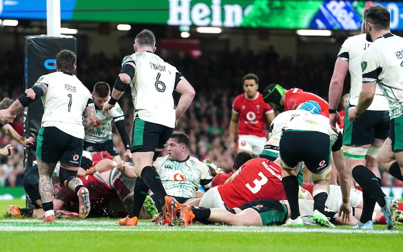 Jac Morgan (pictured) scored Wales’ first try