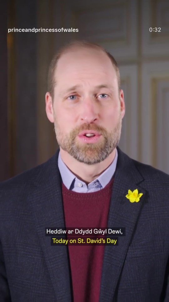 Man in suit speaking on St. David's Day.
