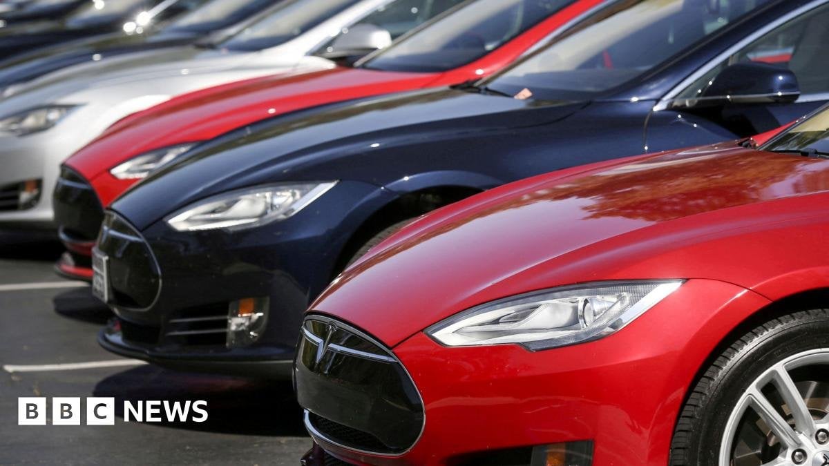 Vehicles damaged at Belfast Tesla dealership
