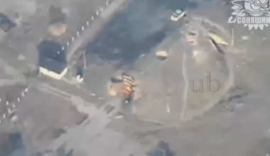 A MiG-29 airstrike on a Russian underground command post using a GBU-62 aerial bomb. Oleshki, Kherson region, March 2025.