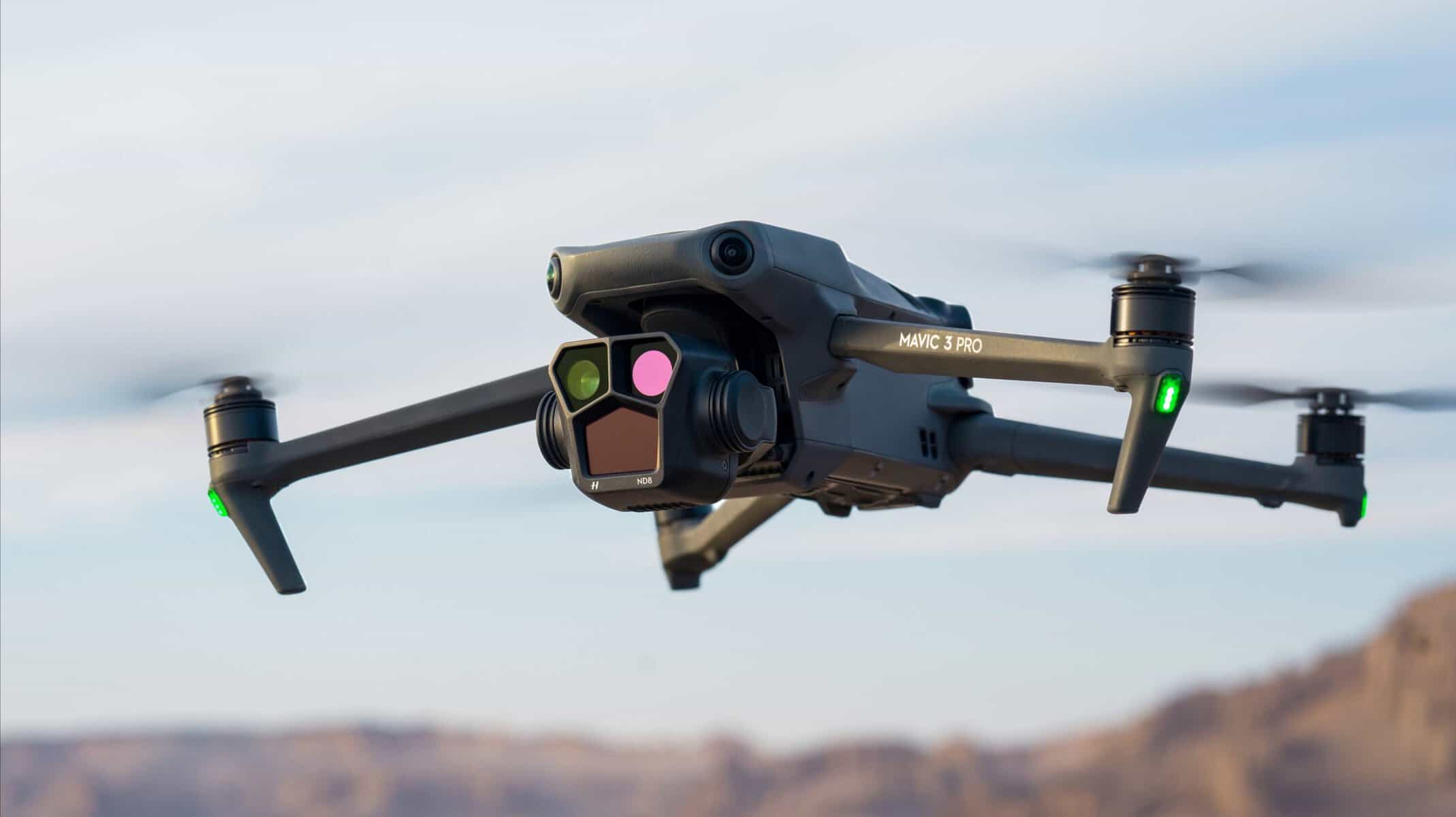DJI Mavic 3 Pro quadcopter. Photo of the manufacturing company