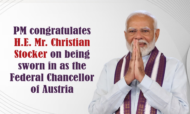 PM congratulates H.E. Mr. Christian Stocker on being sworn in as the Federal Chancellor of Austria
