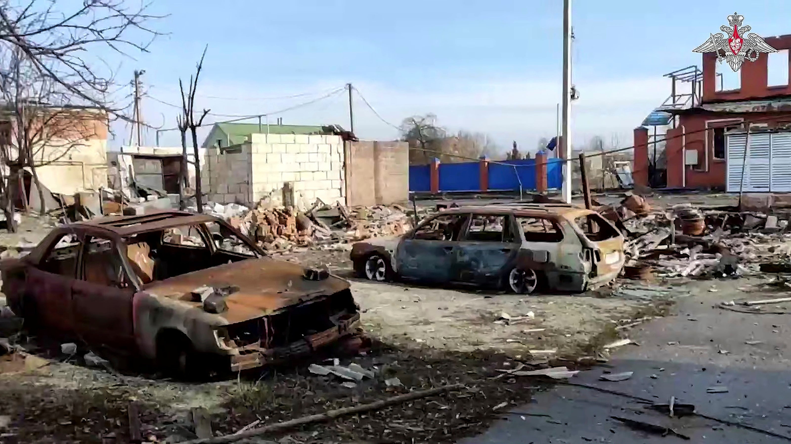 Sudzha, the biggest town in the Kursk region of Russia after it was taken over by Russian troops