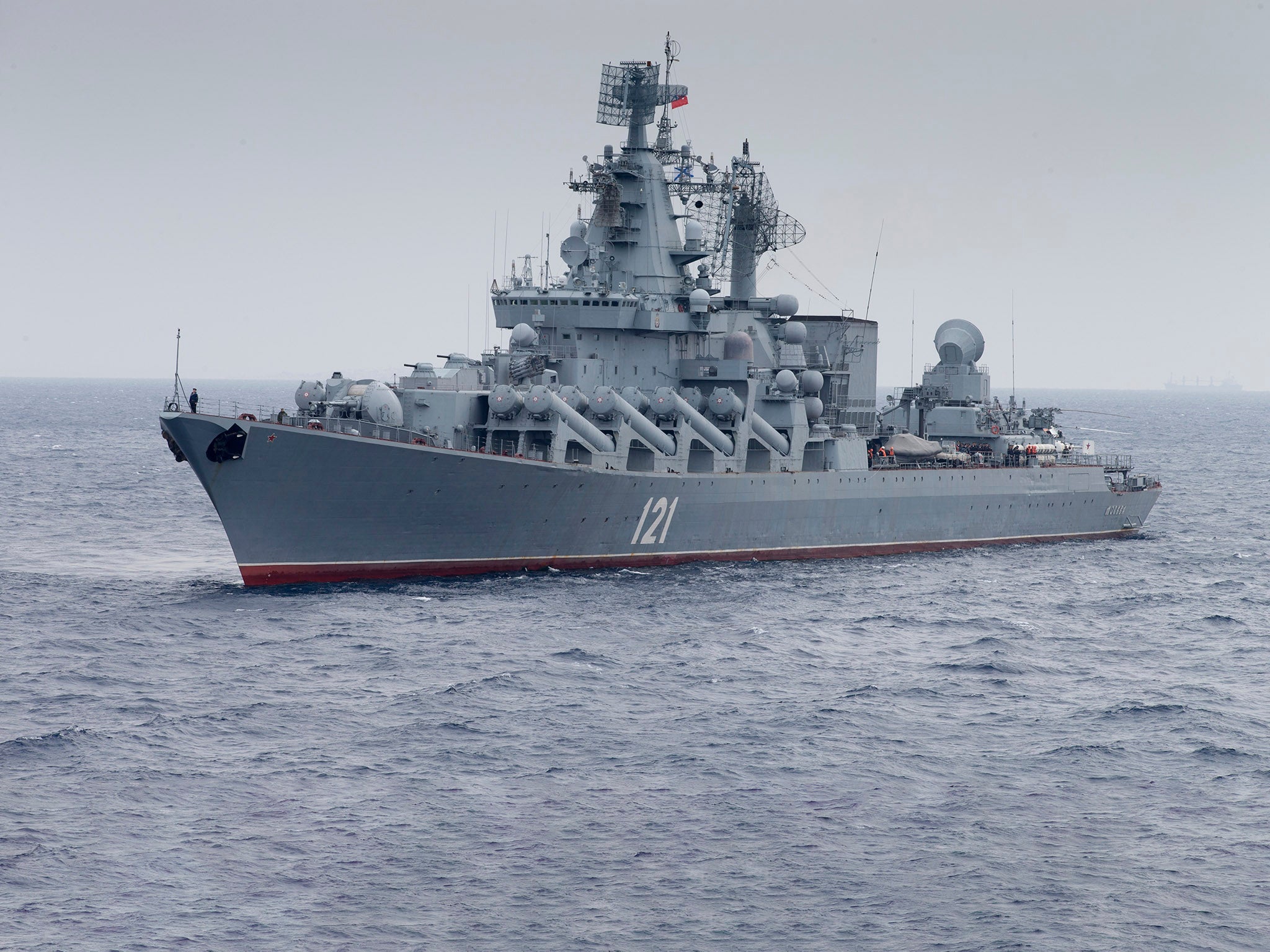 Russian flagship cruiser ‘Moskva’ on patrol in 2015