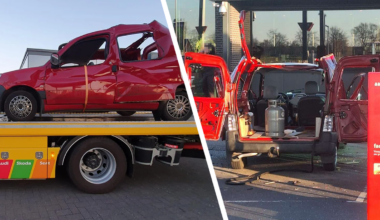 Gasfles in auto ontploft aan benzinestation in Bocholt: 78-jarige bestuurder ontsnapt aan de dood