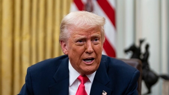 US President Donald Trump has vowed to crackdown against activists and students participating in protests against Israel in American universities(Bloomberg)