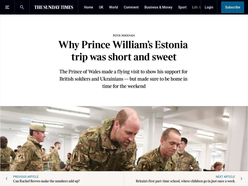 Why Prince William’s Estonia trip was short and sweet