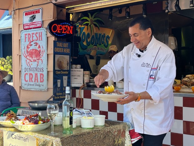 Whalefest offers something for everyone, including calamari cooking demonstrations. (Photo courtesy Jen Petrovich)