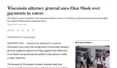 Wisconsin attorney general sues Elon Musk over payments to voters